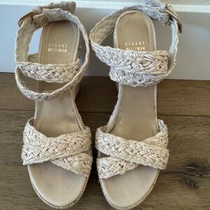 Stuart Weitzman Hoopla Woven Wedge Sandal